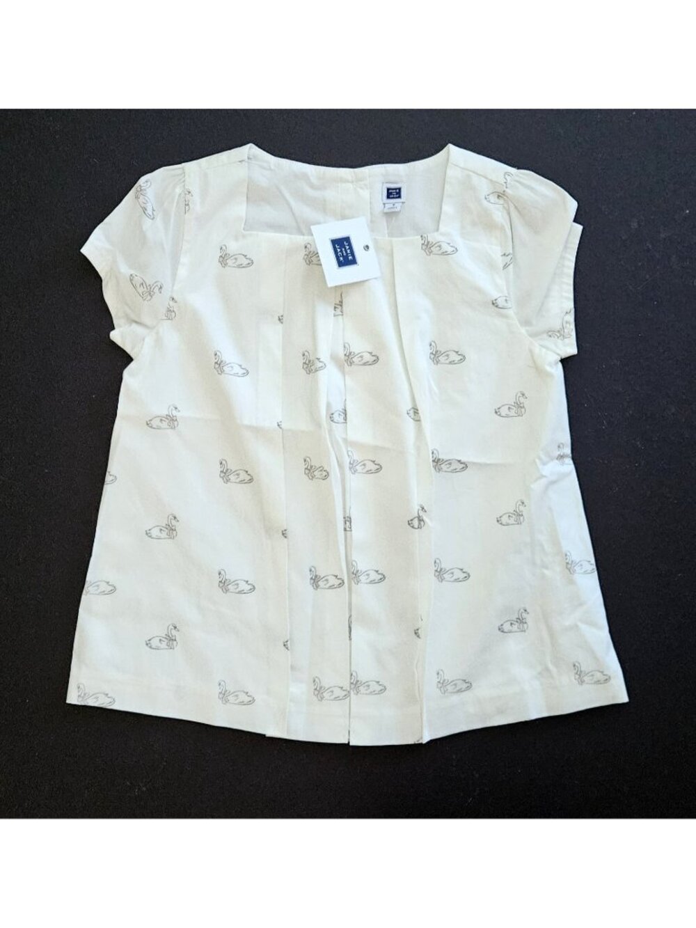 Janie and Jack 7 NWT Pirouette Petals Swan Top Blouse